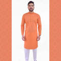 Orange Men's Kurta Pajama RJ-K179. 