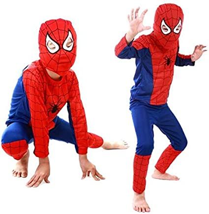 Spiderman costume dress for kids and boys from 2 to 8 year old