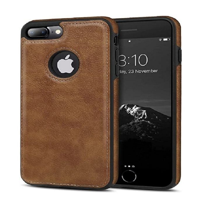 Leather%20Logo%20Cut%20Back%20Case%20For%20Apple%20IPhone%207%20Plus%20/%20IPhone%208%20Plus%20-%20Image%202