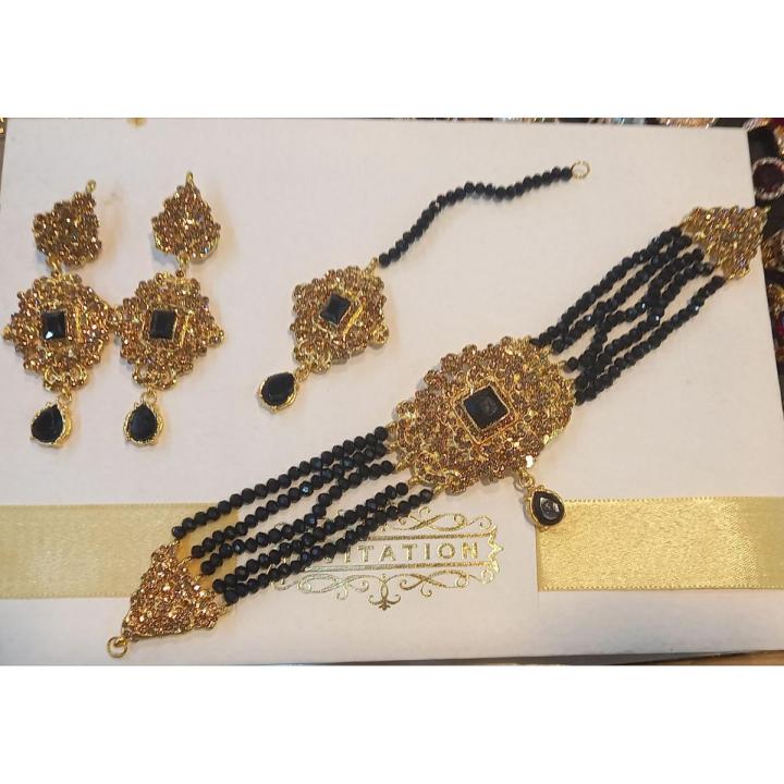 Bridal jewellery set black colour