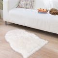 Faux Sheepskin Rug Ivory White Sheep Foot Door Mat Rug 2ft x 3ft. 