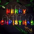 Pack of Two Photo Clips Christmas Card Holders Holidays Decoration Indoor String for Hanging Photos Pictures Cards and Memos With Free Battery Operated Merry Christmas Fairy Lights. 