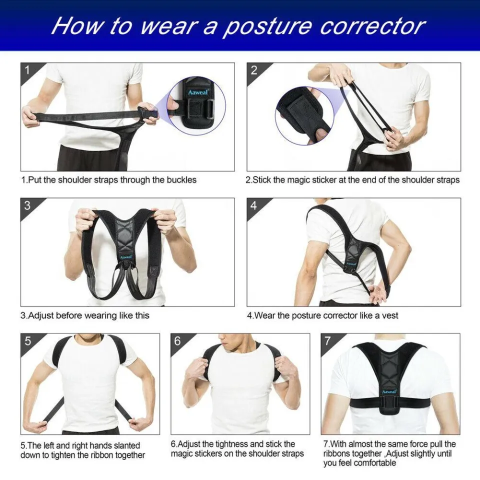 ADJUSTABLE Body Posture Corrector Belt Back Shoulder Support Brace for Men Women Daraz.pk