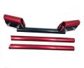 Aluminum 3 Piece Handle Universal Adjustable Handle Bar for Motorcycle Hollow Style For Motorcycle - RED, For Cafe Racers, Honda cd70, cg125, Suzuki etc. 