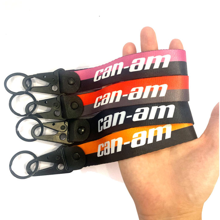【The hottest this year】For BRP CAN-AM Keychain For keys Mobile Phone Hanging Strap Lanyards Wrist/Palm Lanyard Cell Holders Key Chain Black Hook