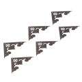 10Set Antique Flat‑Angle Edge Guard Triangular Wood Box Corner Protector Cove WI. 