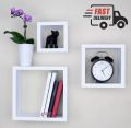 Box Shelf Set of 3  multicolour Wall Mount Floating Shelves square Shape Book Shelves Decorative Shelves Storage shelf customised avilable. 