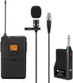 FIFINE 20-Channel UHF Wireless Lavalier Lapel Microphone System with Bodypack Transmitter, Mini XLR Female Mic and Portable Receiver, Quarter Inch Output. Perfect for Live Performance-K037. 