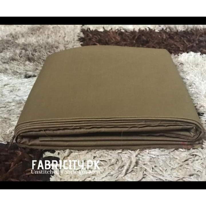 Camel Colour Suit Of Washing Wear Unstitched For Men (shalwarkameez)