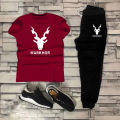 TRACKSUIT - Yellow & Black Summer Printed Tracksuit For Men & Boys - Soft & Comfortable Fabric Trouser & tshirts for men. 