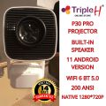 Triple H P30 Pro Projector 4K Android 11 Smart Portable P30 Pro Projector with Dual WiFi 6, Bluetooth, 1280x720 HD Resolution, Support 4K 1080p Video, Quad-Core Home Cinema Projector for Indoor & Outdoor Use. 
