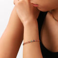 Stainless Steel Bracelet Green Dripping Olive Leaf Bracelet young energetic girl 18 K Metal Texture party anniversary gift. 