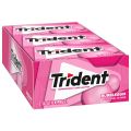 Trident Bubblegum Sugar Free Gum, 12 Packs of 14 Pieces (168 Total Pieces). 