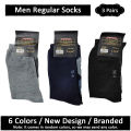 Pack of 3 Pairs High Quality Men Socks for Winter Socks for Men - Random Colors - Winter Collection Men's Dress Socks. 