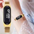 Magnet Led Watch Ladies Digital Wrist Watch / LED Digital Watch Smart Watch For Women/Girls. 
