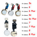 5Pcs，New For iPhone 6 6s 7 8 Plus 5s Fingerprint Sensor Home Return Key Menu Button Flex Ribbon Cable. 