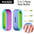 MASQD 3-Steps Hoop Nail Buffer File Grinding Sanding Polishing Block Pedicure Manicure Buffing UV Gel polish Nail Art Buffer Tools. 