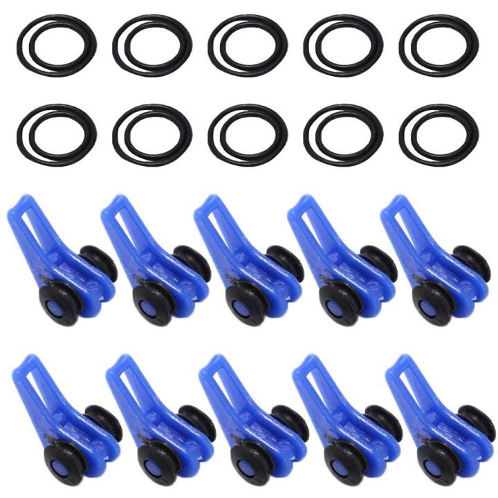 10 Set Adjustable Fishing Rod Hook Keeper Rubber Rings Lure Bait Jig Holder