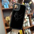 Couple Minimalist Line Phone Case For IPhone 14 Pro Max 13 11 12 XR XS 7 8 Plus Lambskin Silicone Soft Mobile Phones Coque. 