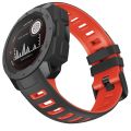For Garmin Instinct / Instinct Esports Two-color Silicone Watch Band(Tundra White+Black). 