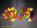 Pack of 8 - Thermocol Artificial Vegetable & Fruit for Decoration (Decorative Random 4 Pcs Vegetables & 4 Pcs Fruits). 