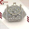 Carmine Latest Golden silver Red Crystal Wedding  Bridal Party fancy Clutch for women clutch for women with chain bags for girls purses for girls wallets for women purse for women purse for girls stylish hand bag. 