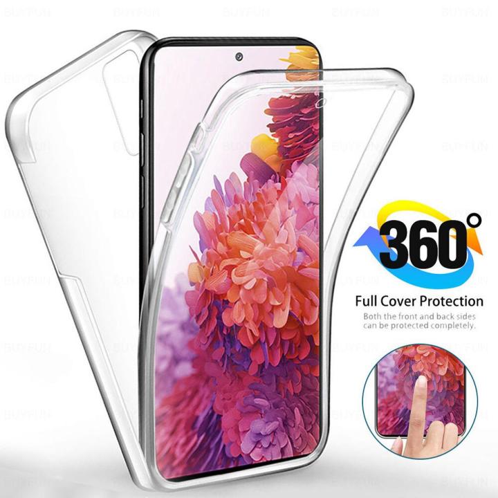 360° Full Body Double case for Samsung S20 FE Transparent soft TPU Silicone cover for Samsung s 20 s20fe protector phone cover