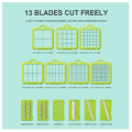 22 in 1 Vegetable Slicer Chopper Vegetable Cutter with 13 Blades, with Container Cutter Egg Slicer Cheese Grater Veggie Dicer And Onion Mincer Chopper. 