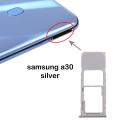 Samsung A30 Silver Dual Sim Card Tray And Micro SD Card Slot Holder. 
