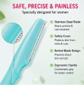 Tinkle 3 Pcs Eyebrow Razor Kit (Pink+Blue+Yellow) | Painless Facial Hair Removal & Dermaplaning Tool for Women | Eyebrow Trimmer & Body Hair Razor for Face Underarm Arms Legs | Compact & Easy to Use. 
