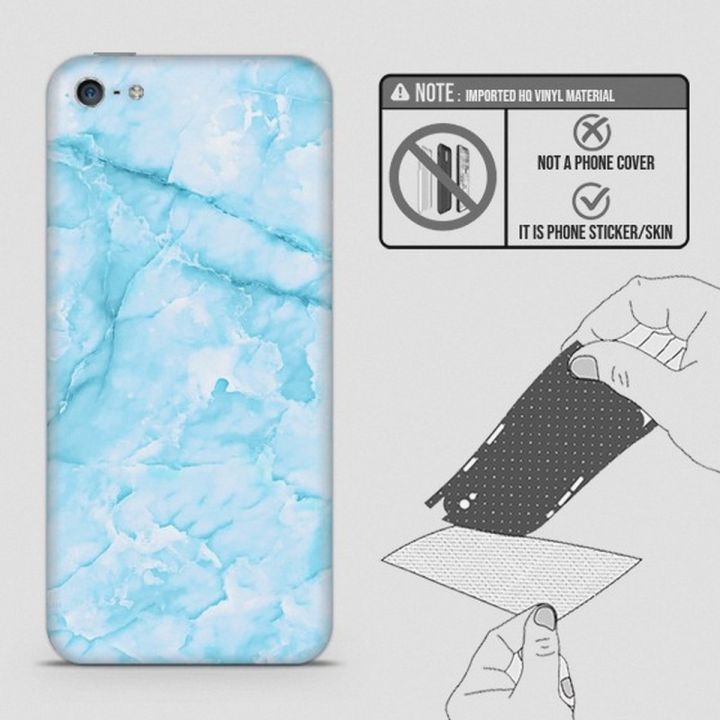 iPhone 5 Skin - SkinLee HQ Vinyl Skin Wrap (Not Cover) - Cool Ice Marble - SKINLEE-350-2-11-11