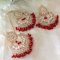 Kundan Earrings Golden and silver long lasting polish fashionable Design. 