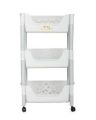 Multipurpose RackTwo and Three-tier Kitchen Rack with storage box vegetable & fruit rack storage rack 2 Layer and 3 laye Rack -Layer-Plastic 4 360 Degree Wheels 3 Story Storage trolly Portable Kitchen Home Multipurpose Good Quality Plastic - Random Colors. 