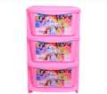 3 Layer Multicolor Plastic Cabinet For Storage Organizer - Premium Quality Plastic Kitchen Organizer - Drawer For Clothes & Kids Toys. 