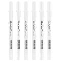 Panda Online 6PCS 0.8mm White Gel Pens Fine Point Tip Gel Ink Pen for Illustration Design Black Paper Drawing Sketching Pens. 