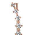 1 Pair Women Ear Climber Rhinestone Inlay Comfortable to Wear Ear Accessories Elegant Stud Earrings for Friends. 