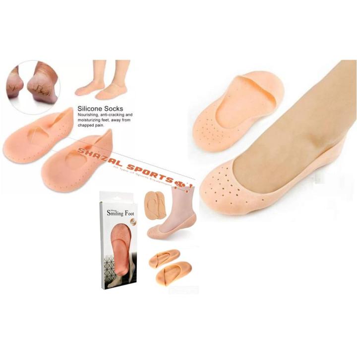 Smiling Foot Anti Crack Full Length Silicone Protector Moisturizing Socks Silicone Socks Smiling Foot For Relaxation Protector Moisturizing Socks