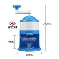 Manual Ice Crusher with Transparent Bowl Household Easy Ice Shaver Crusher Handheld Snow Manual Crushing Ice Machine Mini Handheld Easy Ice Shaver Manual Shaved Ice Machine for Home Summer KN-495. 