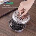 Stainless Steel Mosquito Coil Box Portable Stainless Steel Mosquito Coil Holder with Lid Rust Resistant Incense Burner for Outdoor Use in Garden or Patio Easy to Clean Sandalwood Ashtray Durable. 