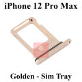 Apple iPhone 12 Pro Max SIM Tray Sim Jacket Sim Slot Sim Door For Apple iPhone 12 Pro Max - Golden. 