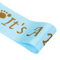 Big Sister To Be Writing Baby Shower Party Sash Blue. 