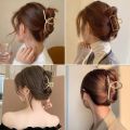 Metal Hairpin Female Beauty Hair Claw Large Shark Clip Hair Catch Headdress Pearl Hair Clip Elegant Hair Accessories. 