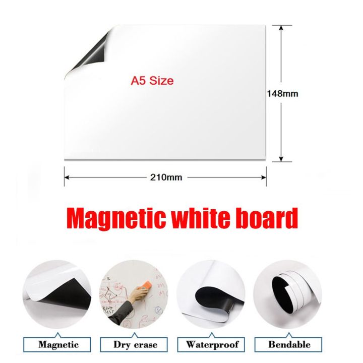 White Boards Office Kitchen Magnetic Whiteboard Fridge Magnet A5 Size Magnet Board