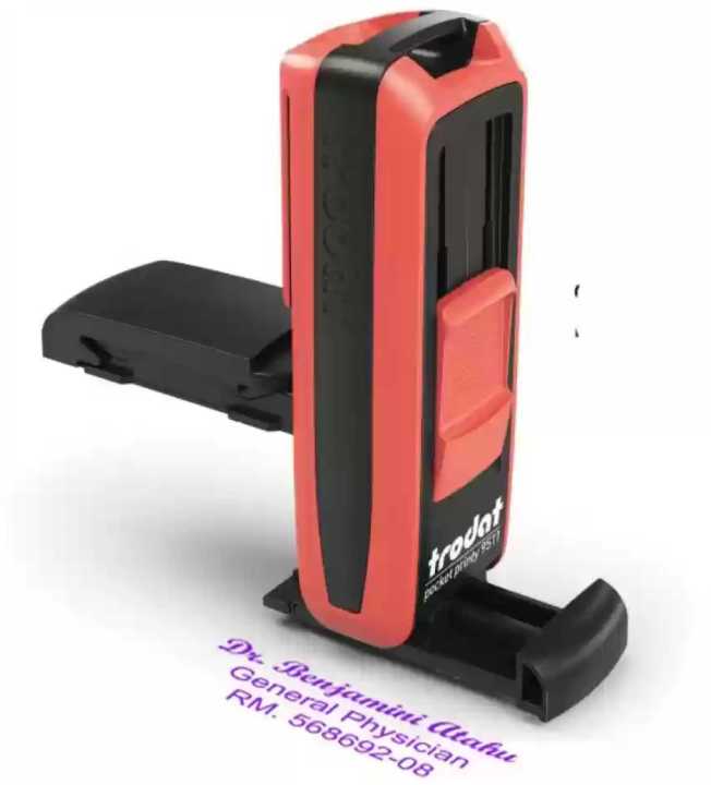 Trodat 9512 big Pocket Stamp, Size: 47mm x 18mm handy stamp best for Doctors, Teachers