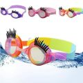 PC Children Eyelash Swimming Goggles New Anti-fog Waterproof Eyelash Goggles Silicone HD Swimming Goggles. 