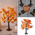 Autumn Decoration Maple Leaf Tree Lights with 24 LEDs 60cm Light Tree + Autumn Leaves Decoration for Table Autumn. 