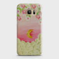 Samsung_ Galaxy S7 Edge Cover - Floral Series - Design 7 - Pink & Yellow - Matte Finish - Snap On Hard Case with LifeTime Colors Guarantee. 