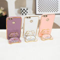 AnDyH Phone Case for Xiaomi Mi A1 5X 2017 Cute Quicksand Liquid Bear Bracket Anti Drop Camera Protection. 
