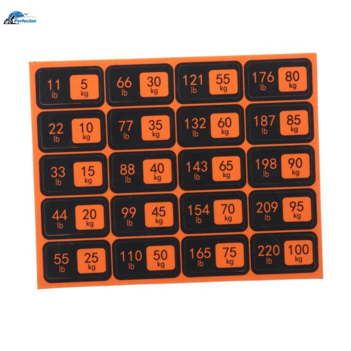 Weight Stack Labels 5kg to 100kg Weight Tags Self Adhesive Weight ...
