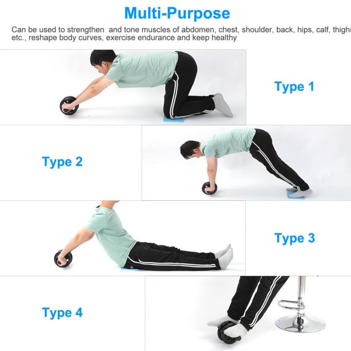 Double the Effectiveness, Double the Results: Target all your core muscles with our Double Abdominal Wheel Ab Roller